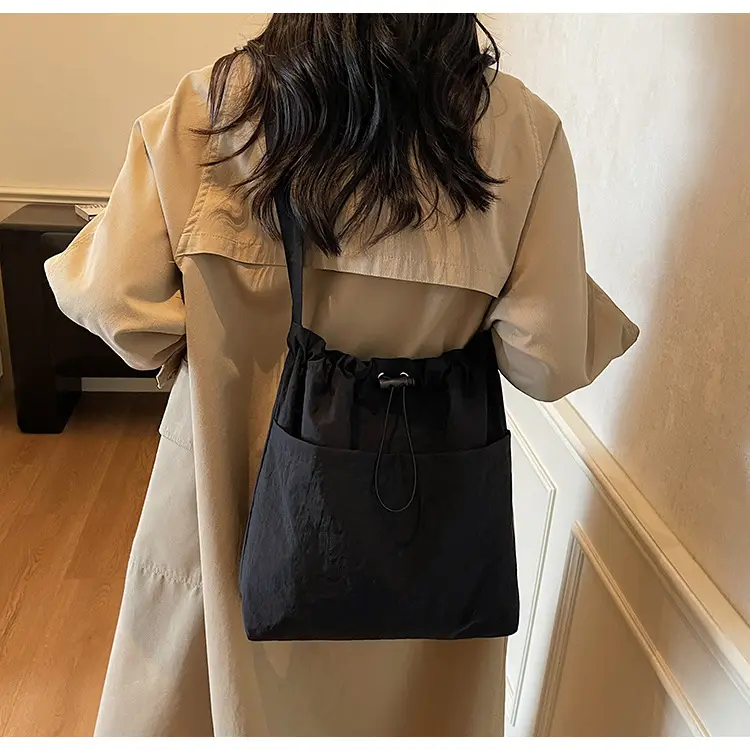 Women's Brown Cloth Shoulder Bag Large Capacity 2025 — feature 12