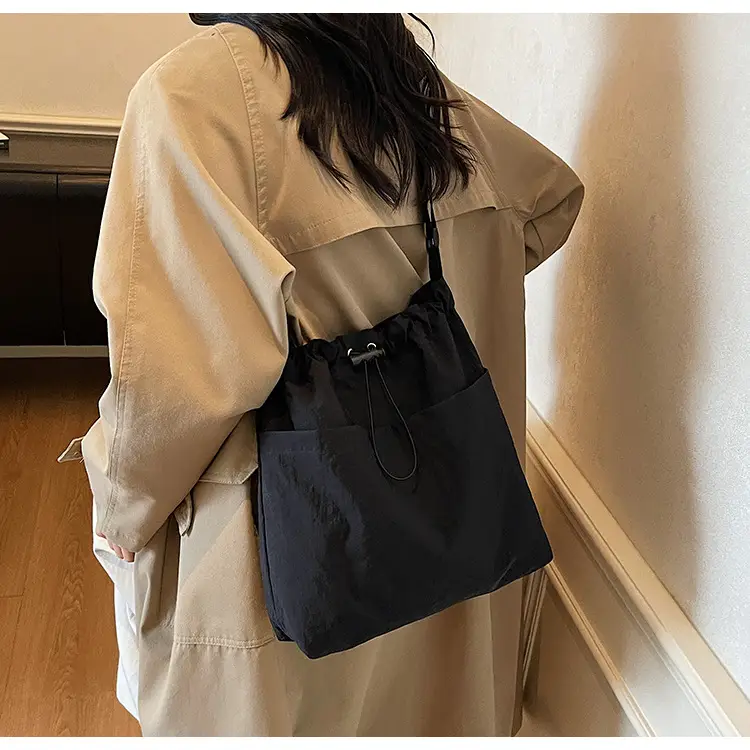 Women's Brown Cloth Shoulder Bag Large Capacity 2025 — feature 13