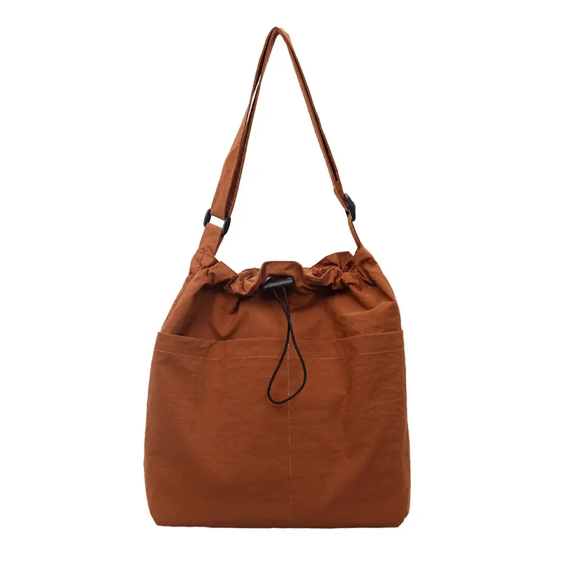 Women's Brown Cloth Shoulder Bag Large Capacity 2025 - Image 3