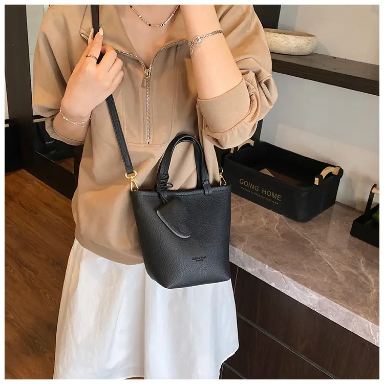 Women's Cream Bucket Bag 2025 Fashion Crossbody Shoulder Bag — feature 22
