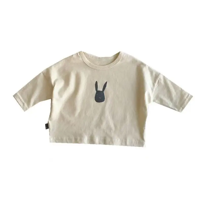 Kids Korean Style Rabbit Print T-Shirt Black 3Yrs - Image 7