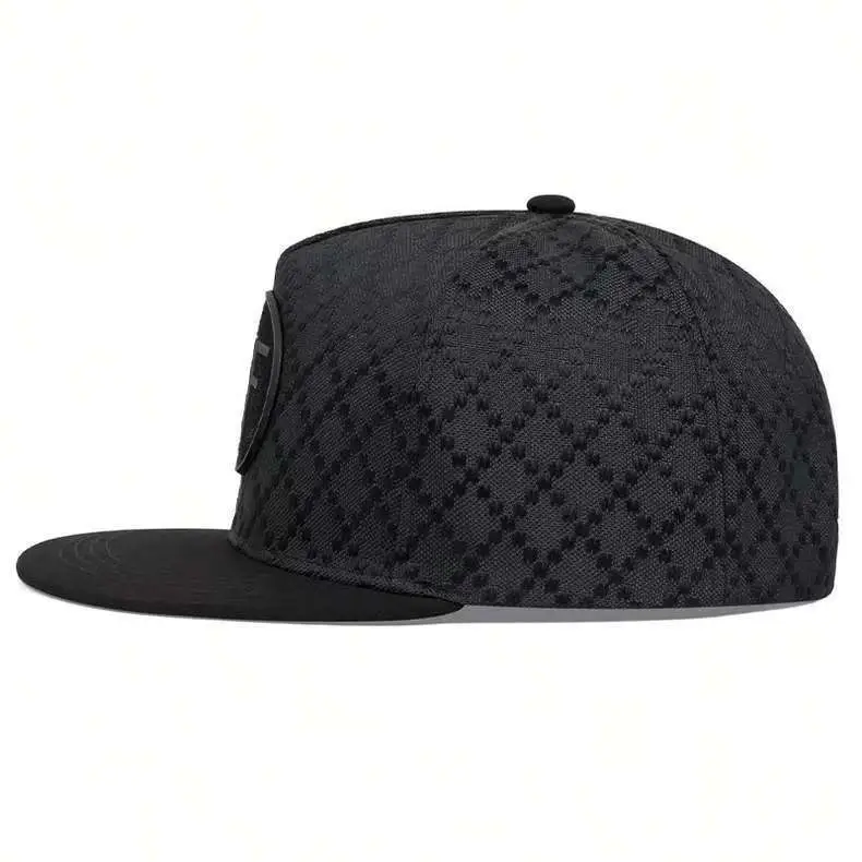 Men Plaid Knitted Baseball Cap with NF Logo — feature 4