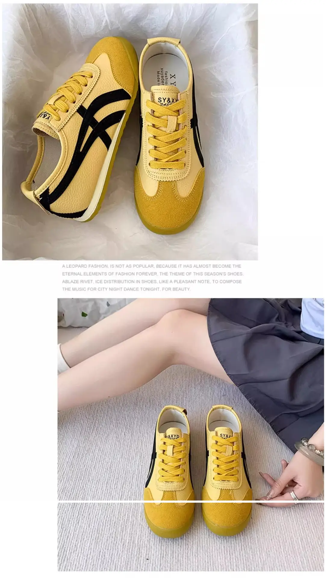 Retro Yellow Women's Casual Training Shoes 2025 — feature 19