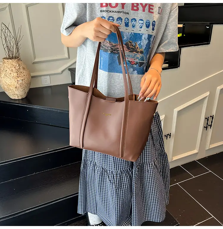 Brown Cross-Border Tote Bag for Women — feature 3