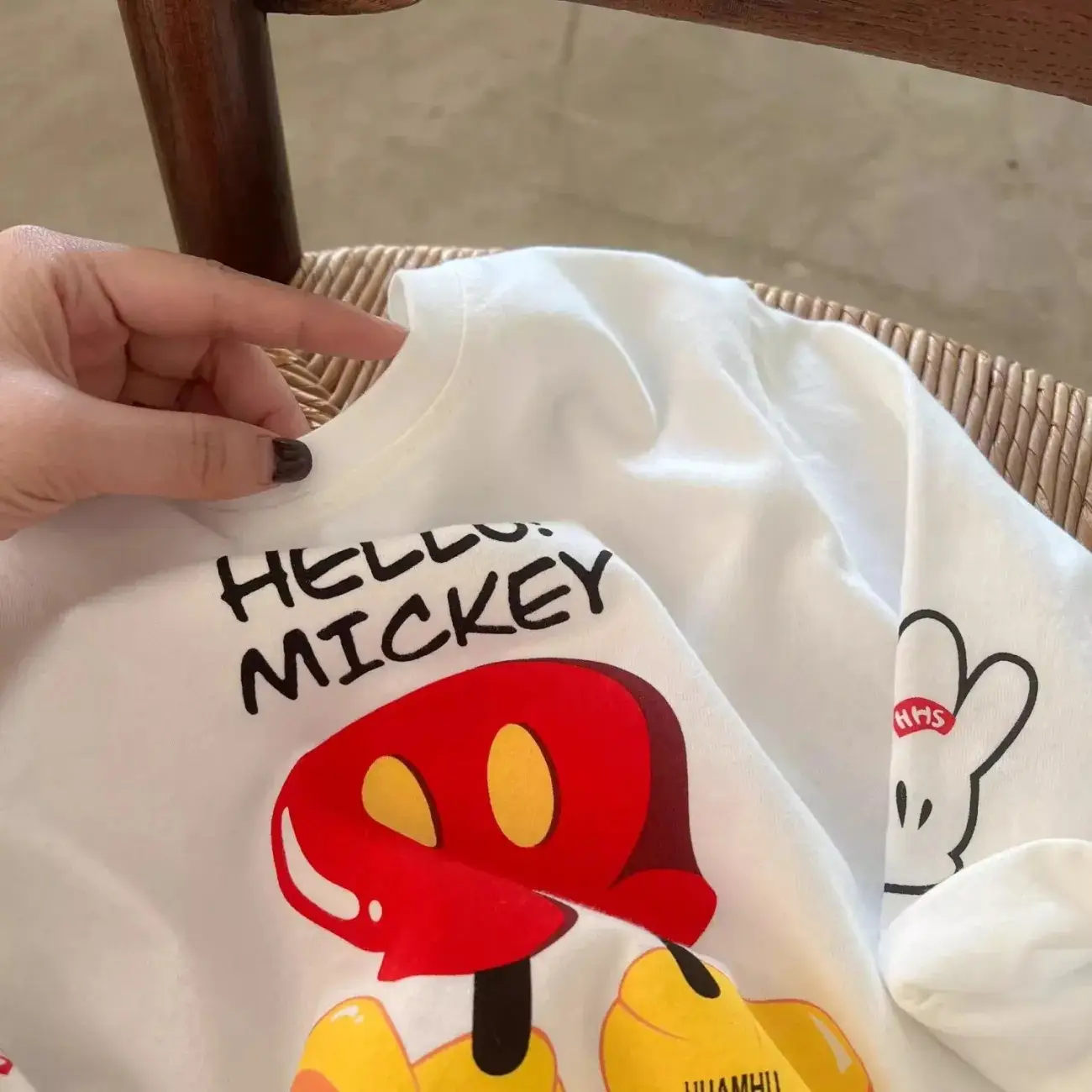Hello Mickey Cotton T-Shirt for Kids Small Medium - Image 4