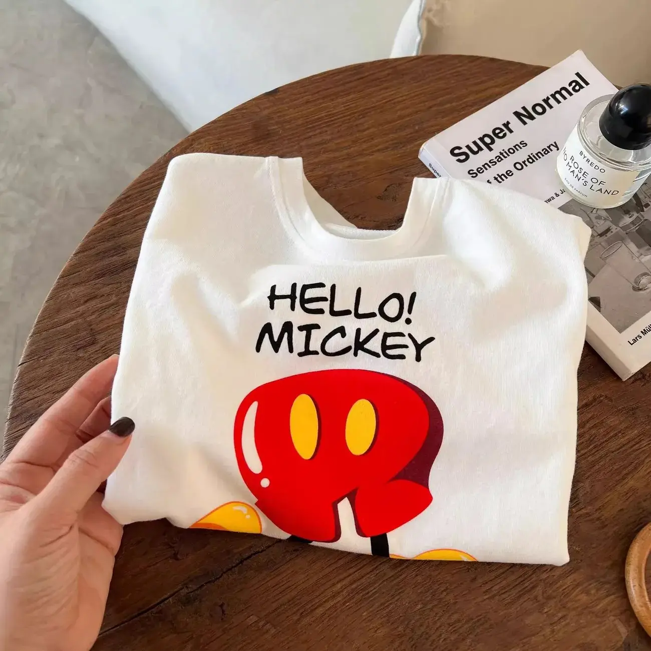 Hello Mickey Cotton T-Shirt for Kids Small Medium — feature 5