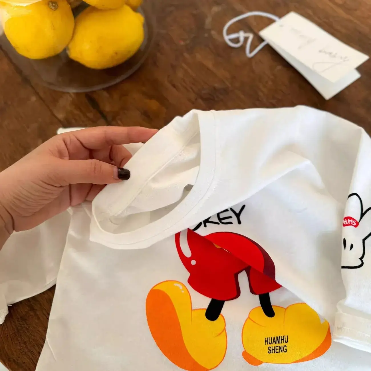 Hello Mickey Cotton T-Shirt for Kids Small Medium — feature 6