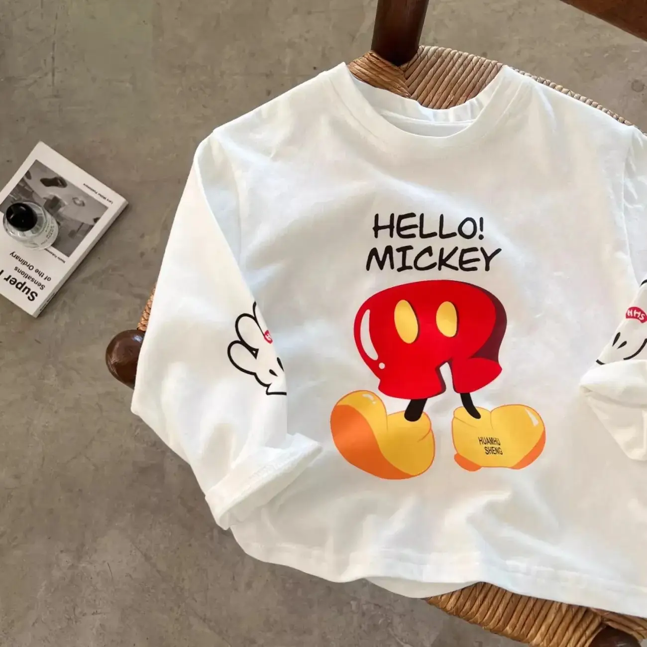 Hello Mickey Cotton T-Shirt for Kids Small Medium — feature 9
