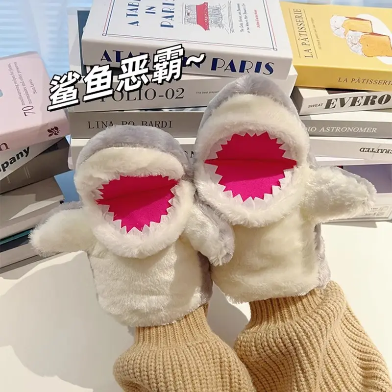 Shark Hand Puppet Glove Plush Toy Stress Relief Open-Mouth Internet Celebrity Birthday Gift Student Interactive Gift for Children — feature 8