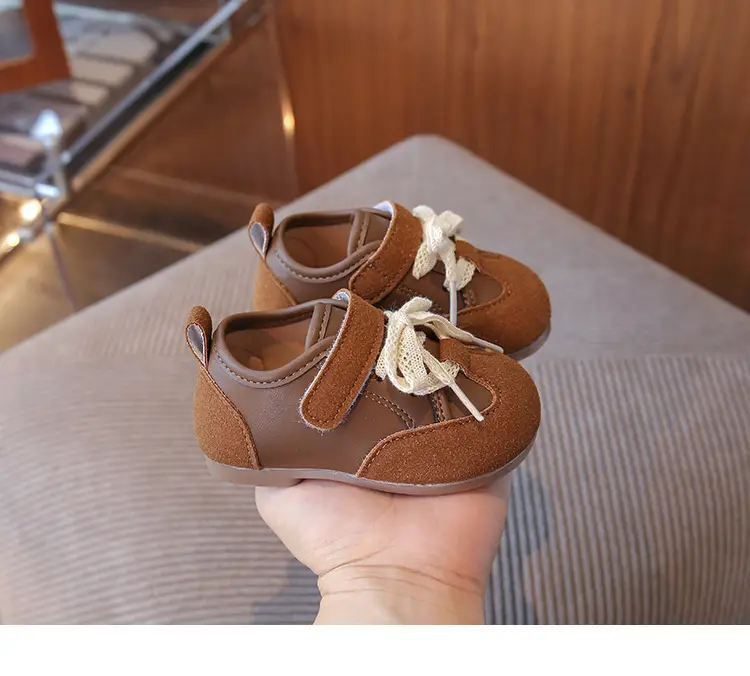 Korean Style Baby Girl Leather Shoes Wear-Resistant Soft Sole Baby Toddler Shoes Casual Girls Bean Spring and Autum New Children's Shoes — feature 14