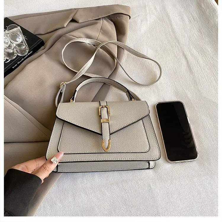 Textured Grey Square Handbag for Women 2026 — feature 15