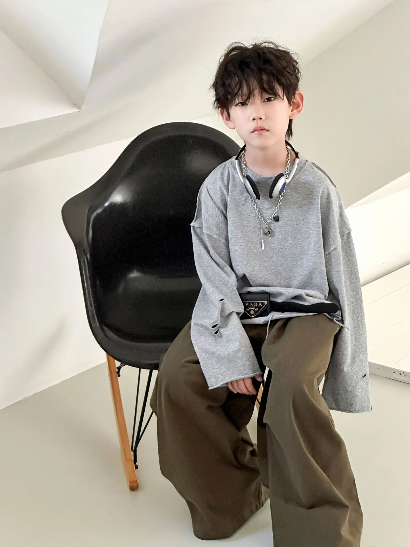 Boys Red Sweatshirt Long Sleeve Spring Autumn Korean Style — feature 11