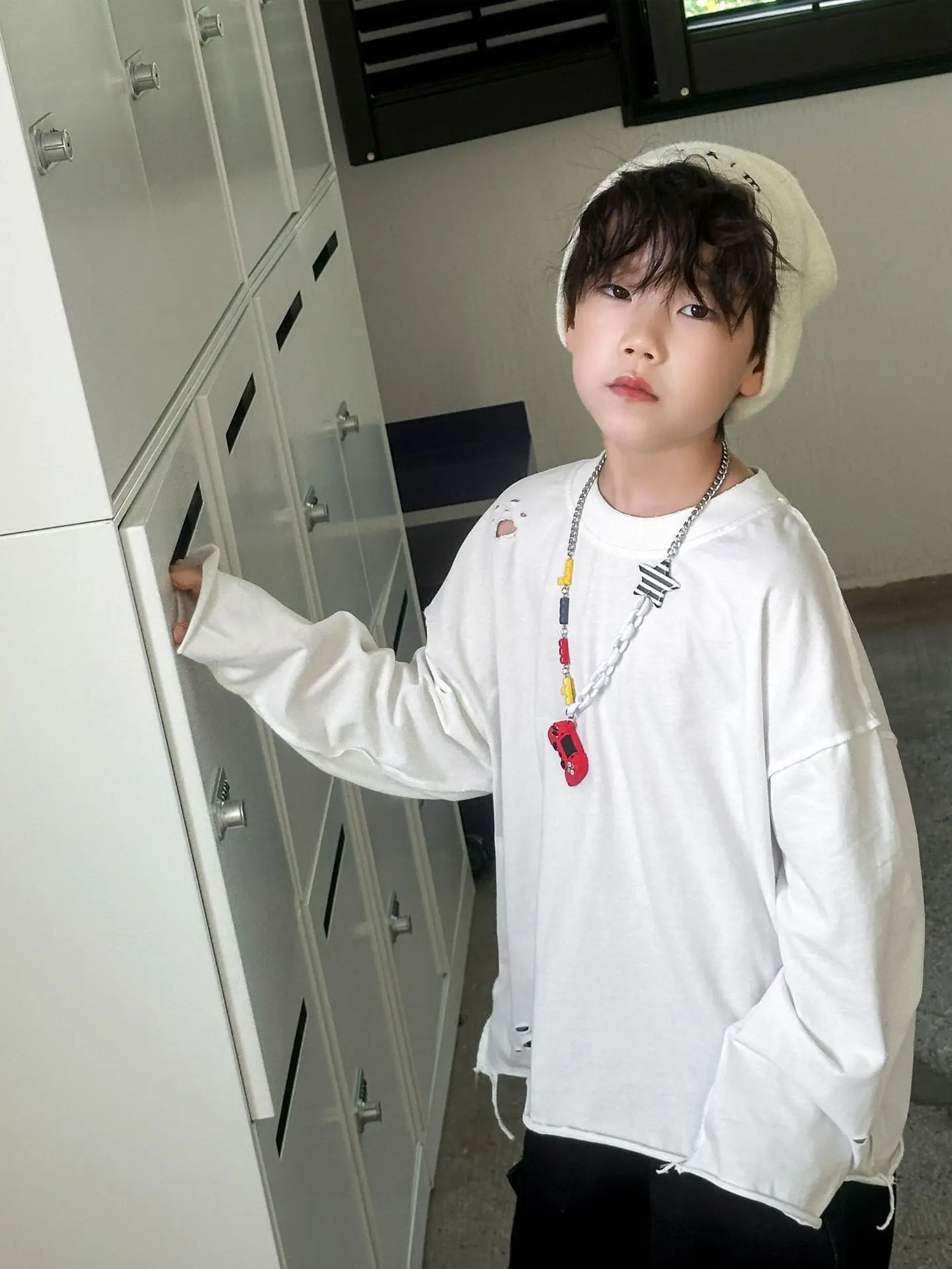 Boys Red Sweatshirt Long Sleeve Spring Autumn Korean Style — feature 16