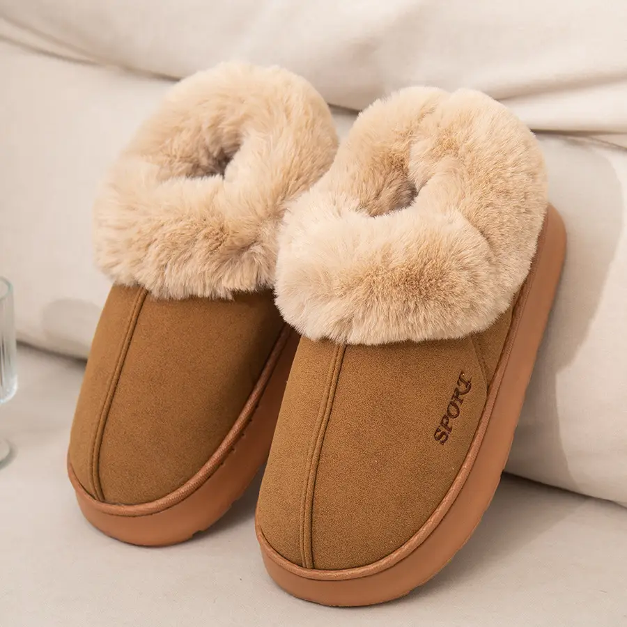 Women Fleece Lined Slippers Pink Winter Warm Indoor - Image 11