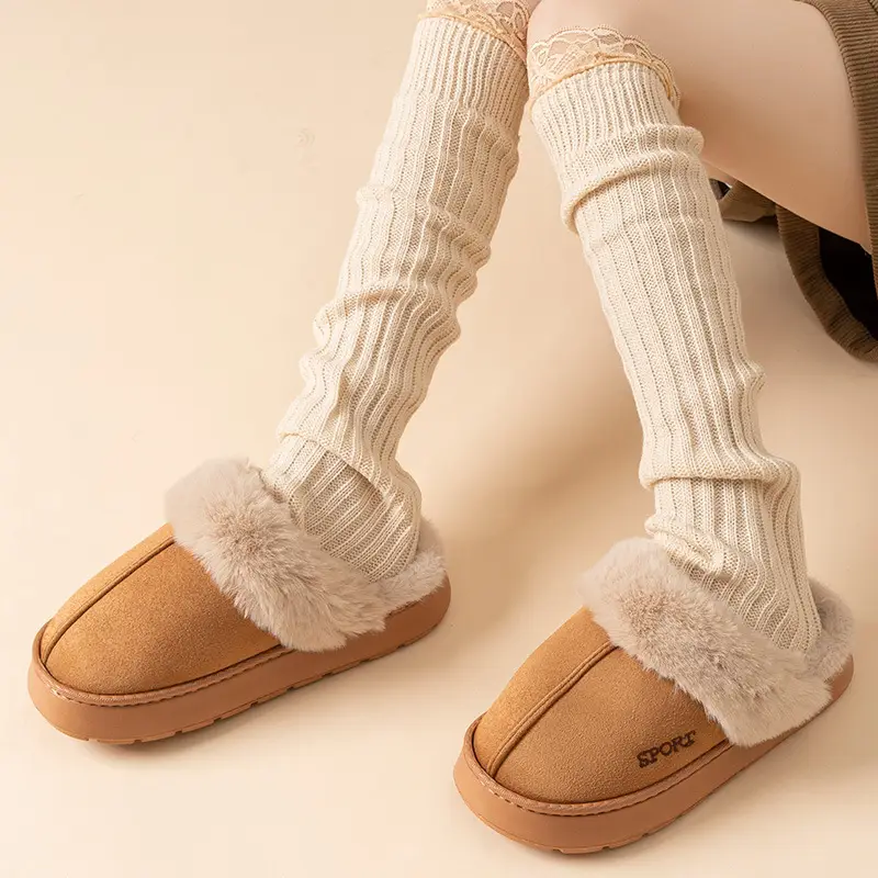 Women Fleece Lined Slippers Pink Winter Warm Indoor - Image 14