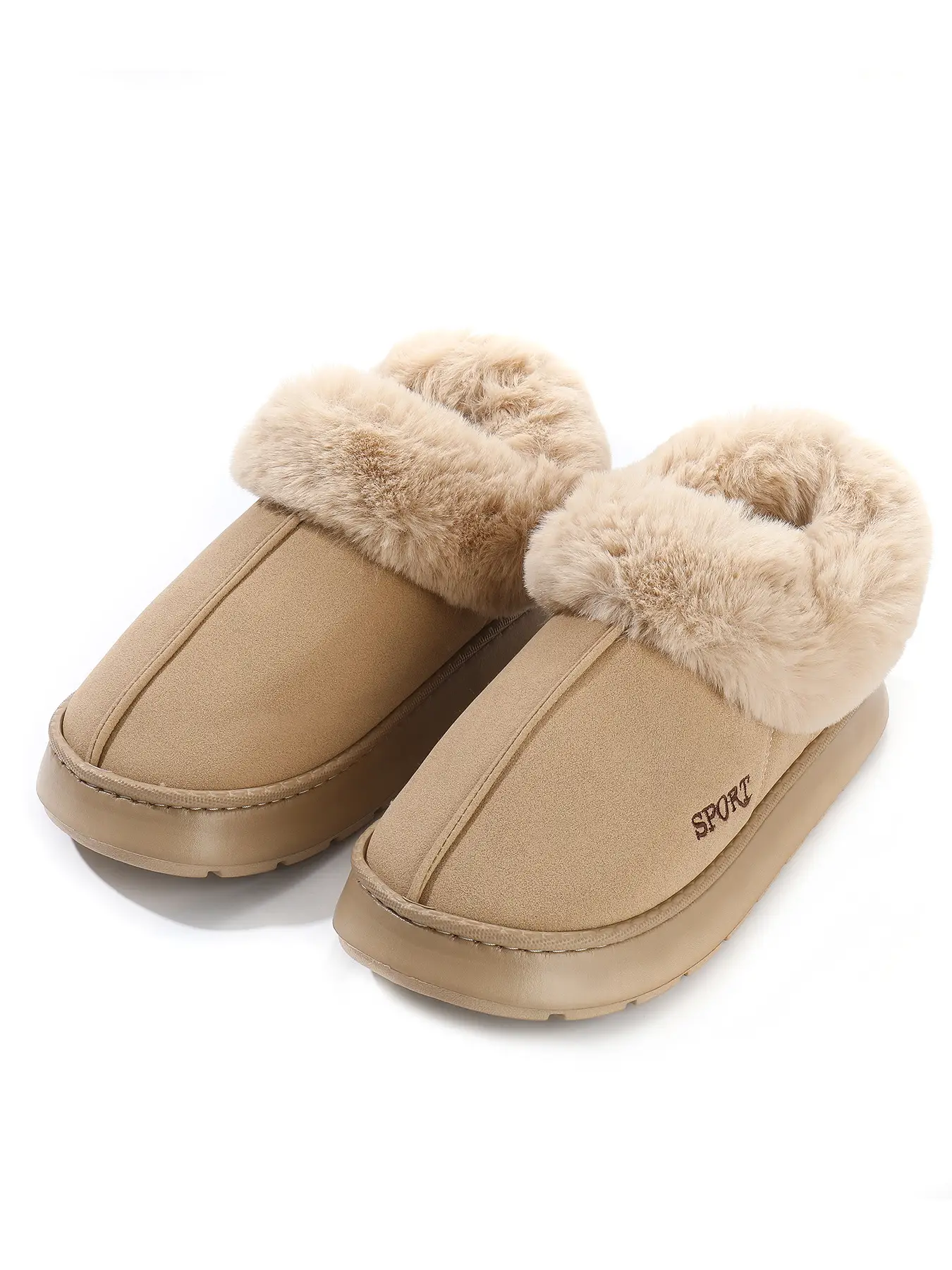 Women Fleece Lined Slippers Pink Winter Warm Indoor - Image 7