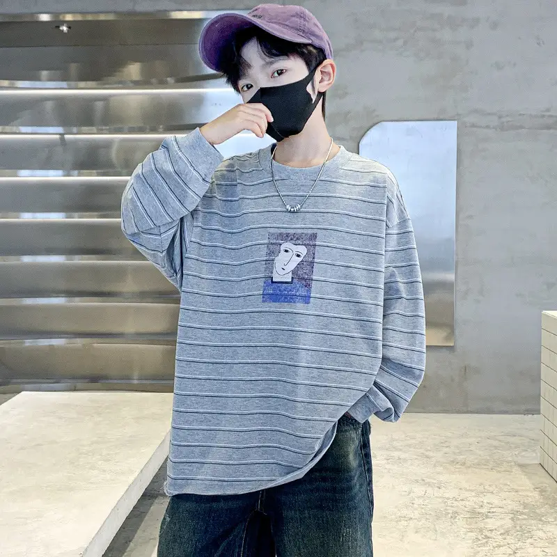 Children Striped T-Shirt Blue White 2025
