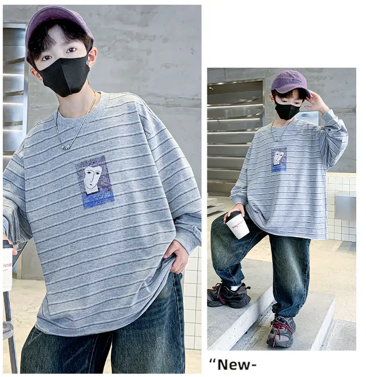 Children Striped T-Shirt Blue White 2025 — feature 15