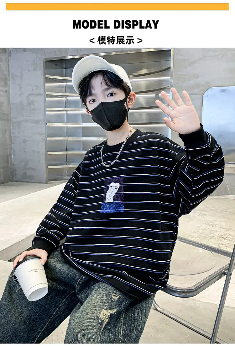 Children Striped T-Shirt Blue White 2025 — feature 6