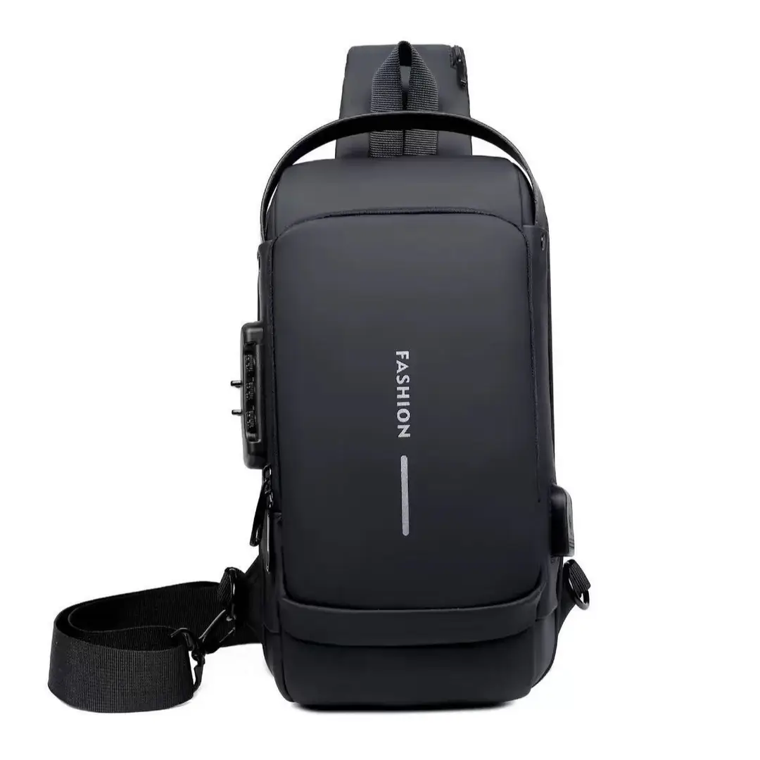 Men's Chest Bag Password Lock Anti-Theft Cycling Bag Casual Outdoor Running Waist Bag Single Shoulder Crossbody Sports Motorcycle Bag - Image 6