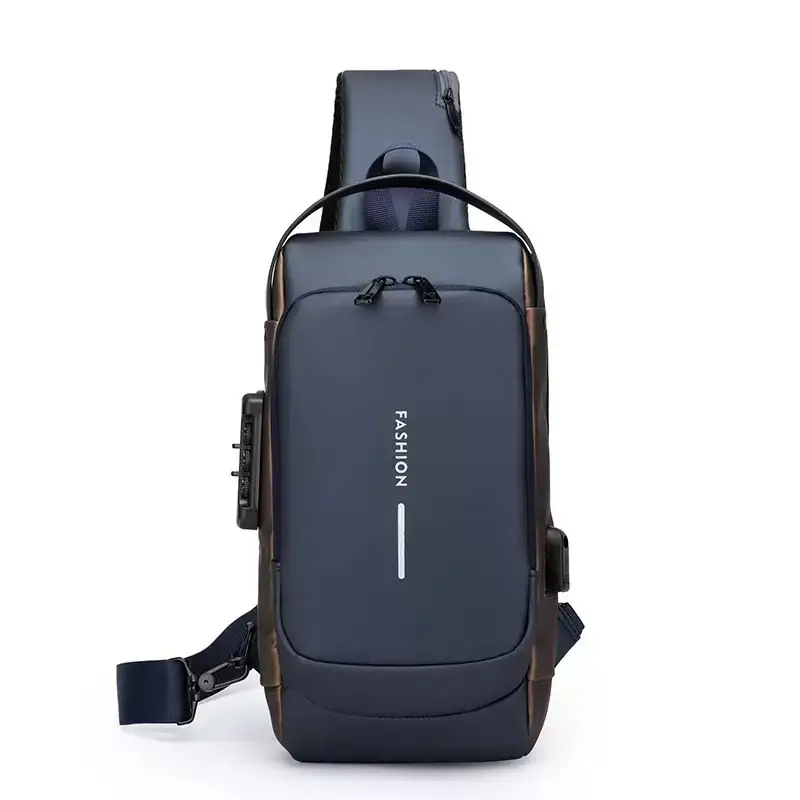 Men's Chest Bag Password Lock Anti-Theft Cycling Bag Casual Outdoor Running Waist Bag Single Shoulder Crossbody Sports Motorcycle Bag - Image 9