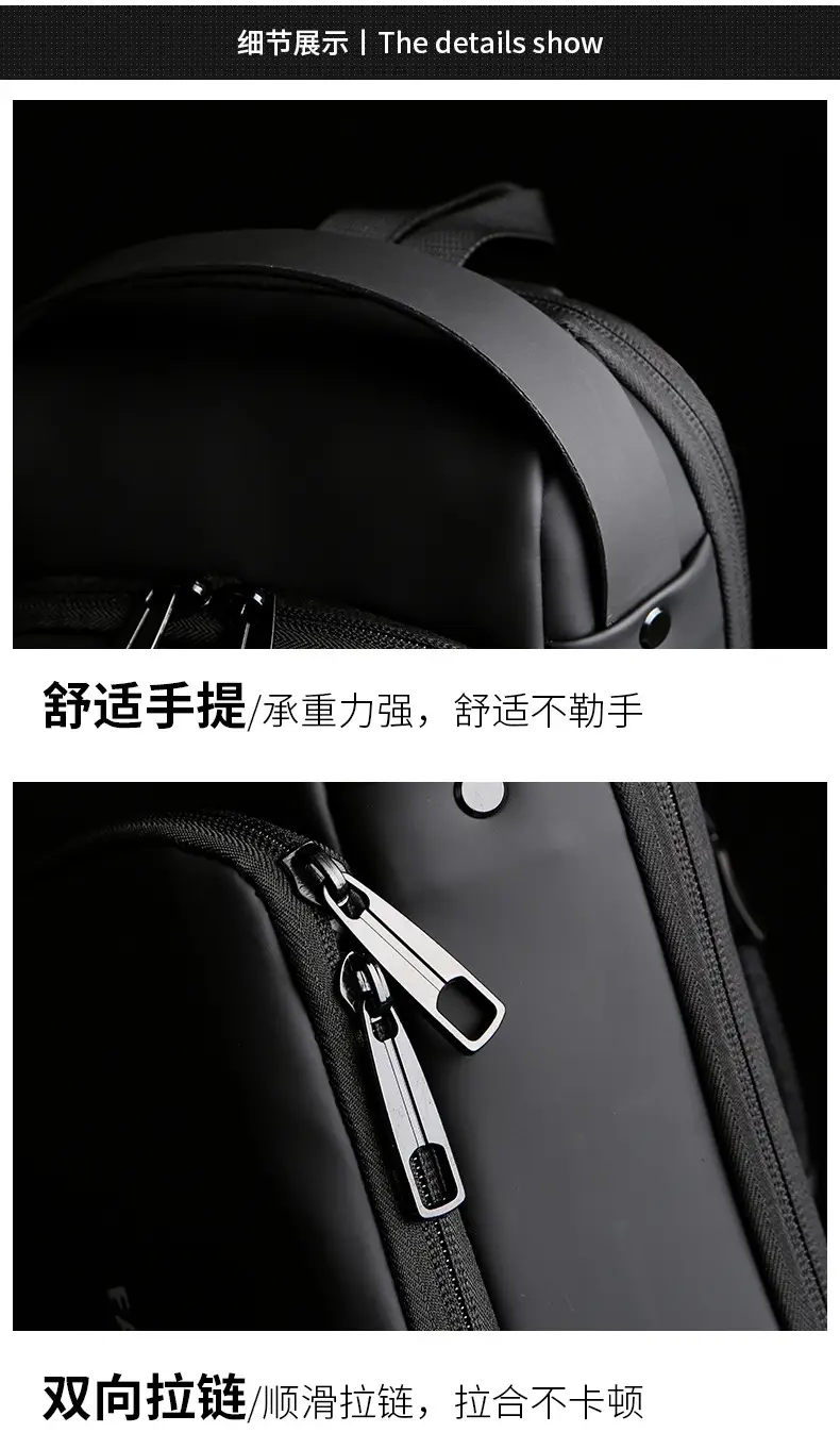 Men's Chest Bag Password Lock Anti-Theft Cycling Bag Casual Outdoor Running Waist Bag Single Shoulder Crossbody Sports Motorcycle Bag — feature 22