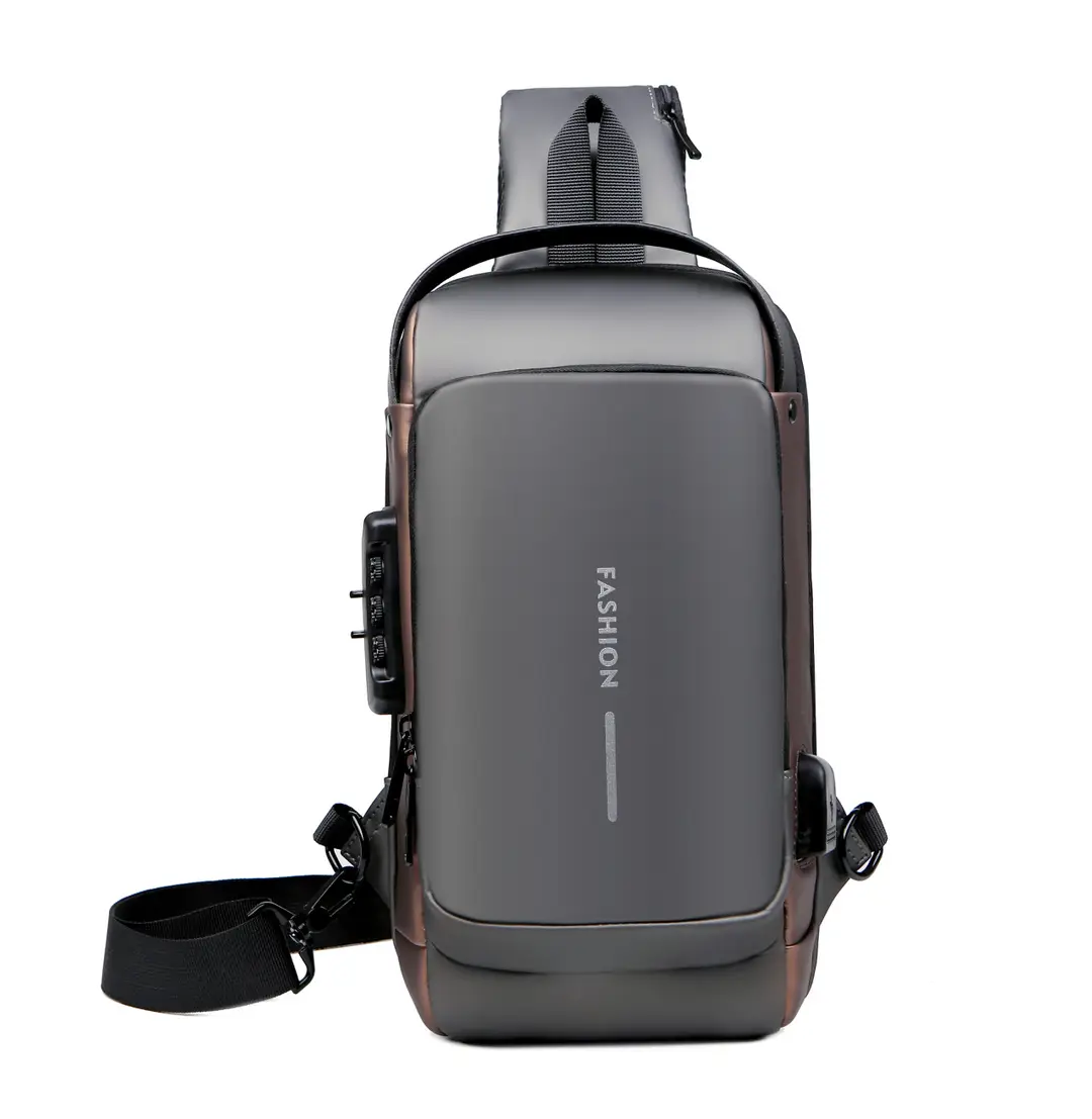 Men's Chest Bag Password Lock Anti-Theft Cycling Bag Casual Outdoor Running Waist Bag Single Shoulder Crossbody Sports Motorcycle Bag - Image 2