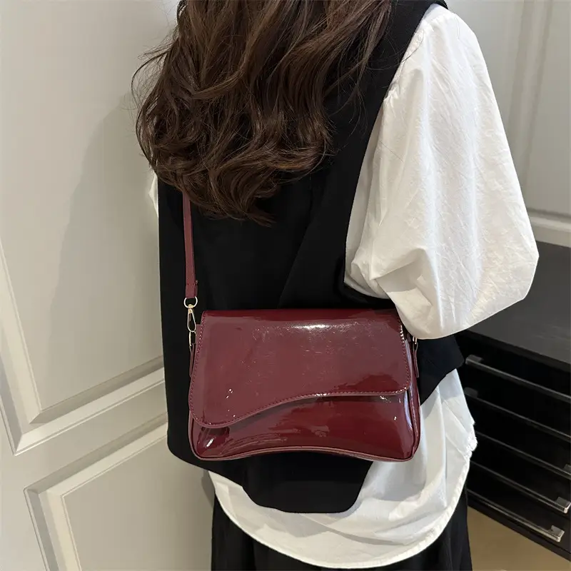 Women's Small Square Crossbody Bag Pure Leather Tan 2025 - Image 7