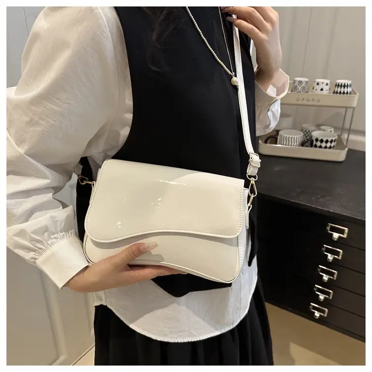Women's Small Square Crossbody Bag Pure Leather Tan 2025 — feature 13