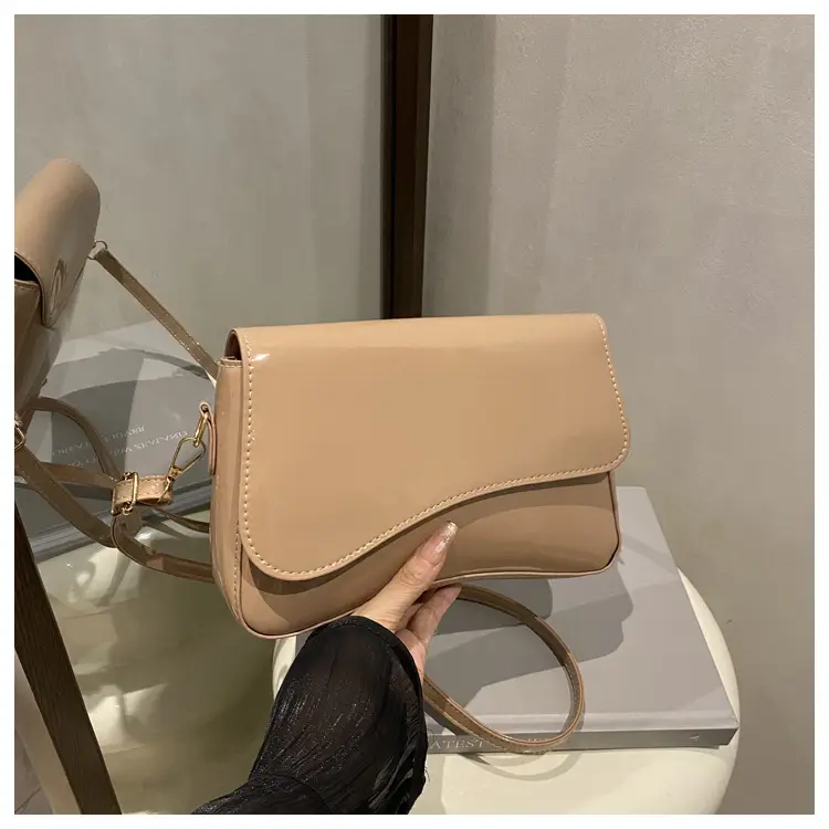 Women's Small Square Crossbody Bag Pure Leather Tan 2025 — feature 22