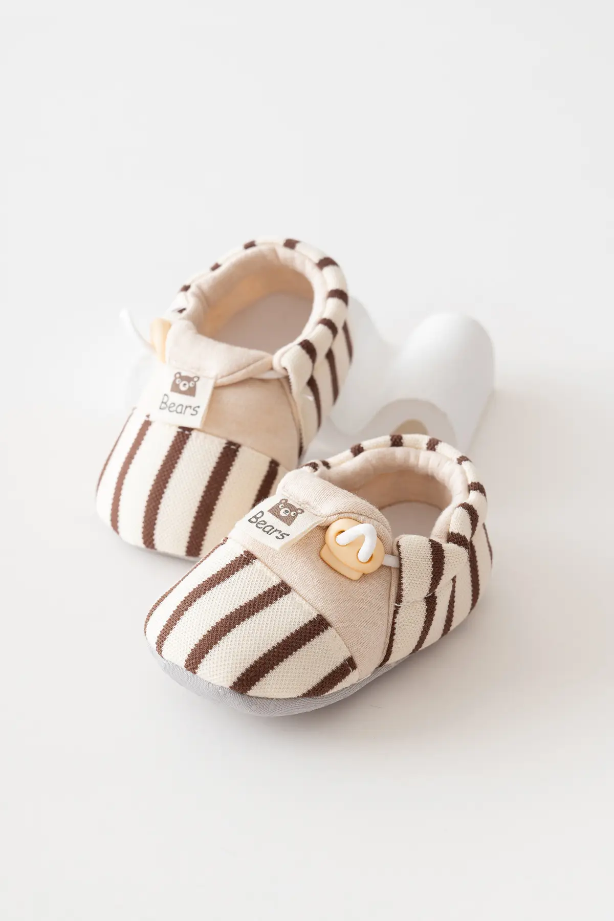 Cute Striped Baby Walking Shoes with Elastic Band — feature 6