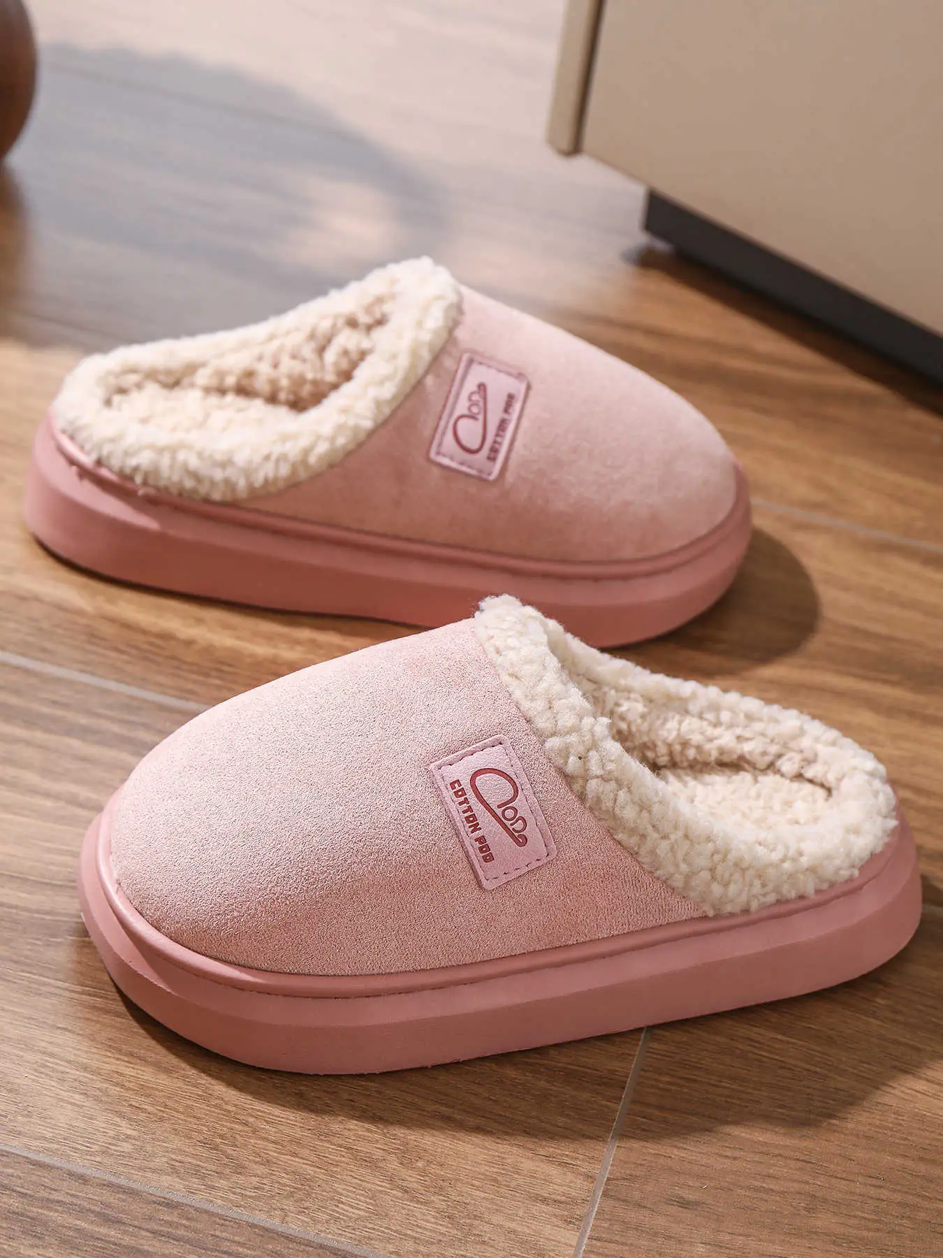 Women Cotton Slippers Warm Winter Indoor Pair — feature 12