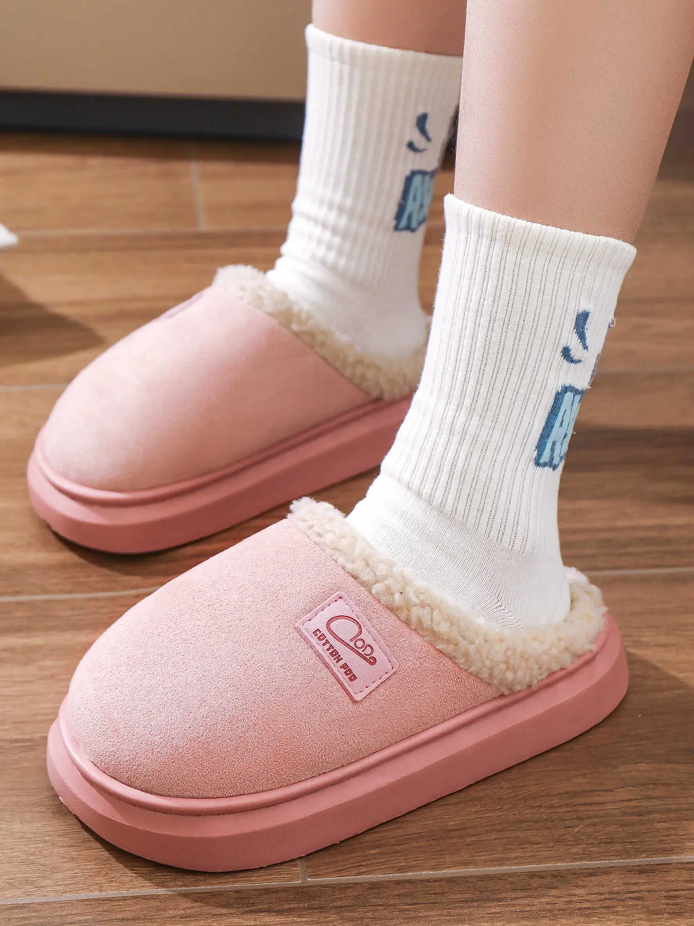 Women Cotton Slippers Warm Winter Indoor Pair — feature 29