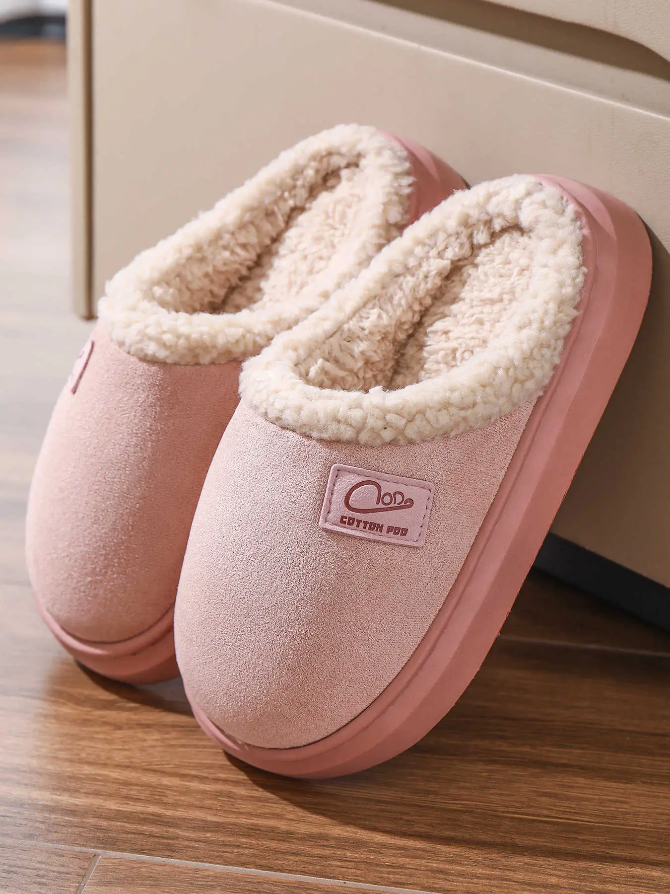 Women Cotton Slippers Warm Winter Indoor Pair — feature 3
