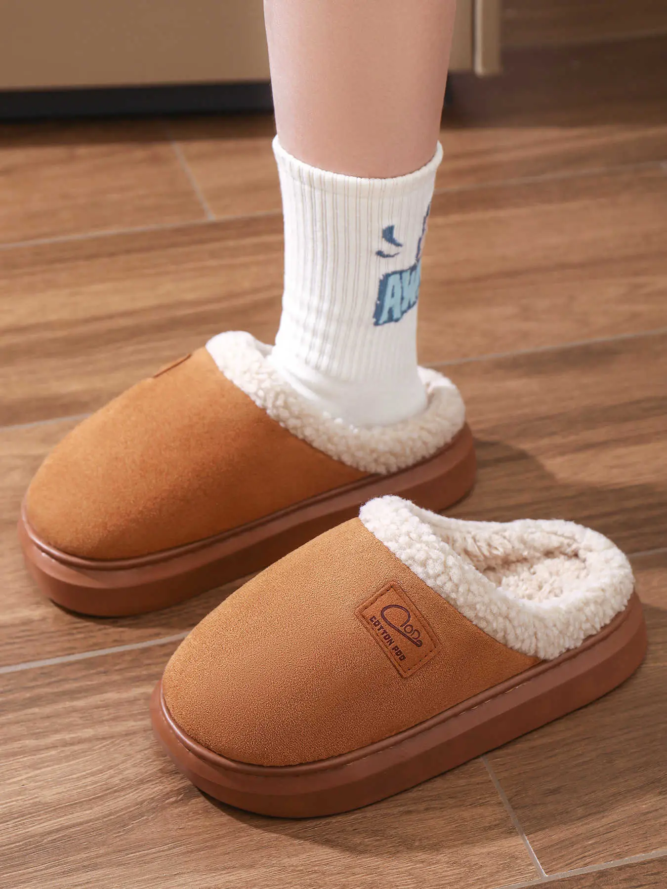Women Cotton Slippers Warm Winter Indoor Pair — feature 30