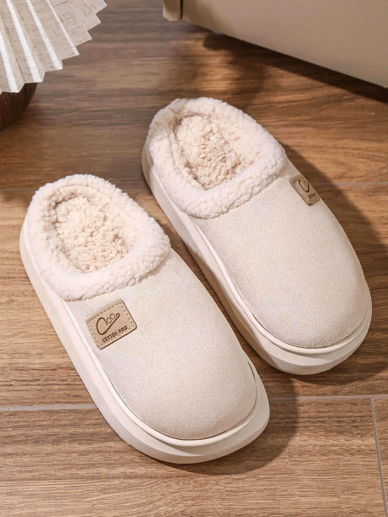 Women Cotton Slippers Warm Winter Indoor Pair — feature 9