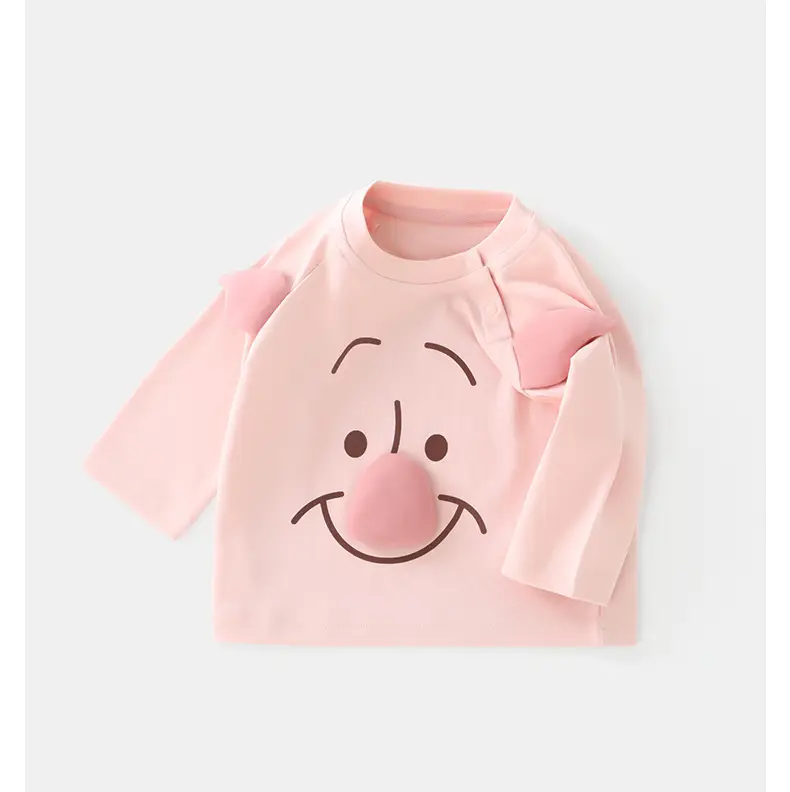 Duuduu Pink Long Sleeve Baby Shirt for Girls — feature 17