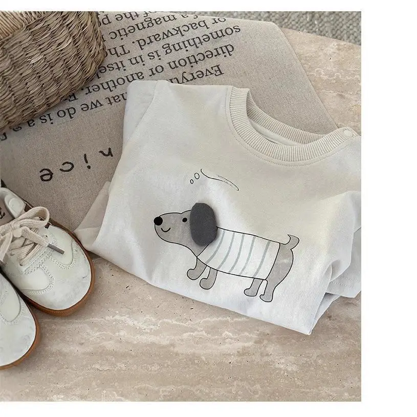 Boys Long Sleeve T-Shirt Set White Baby Spring Top - Image 6