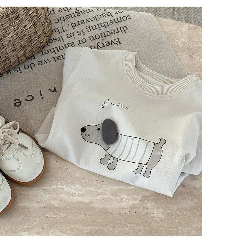 Boys Long Sleeve T-Shirt Set White Baby Spring Top — feature 5