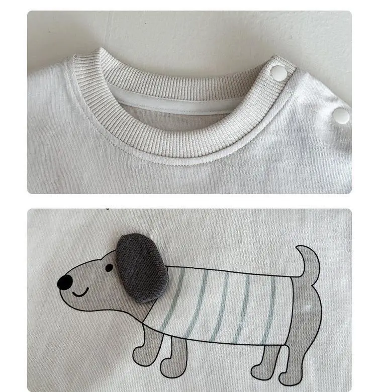 Boys Long Sleeve T-Shirt Set White Baby Spring Top — feature 9