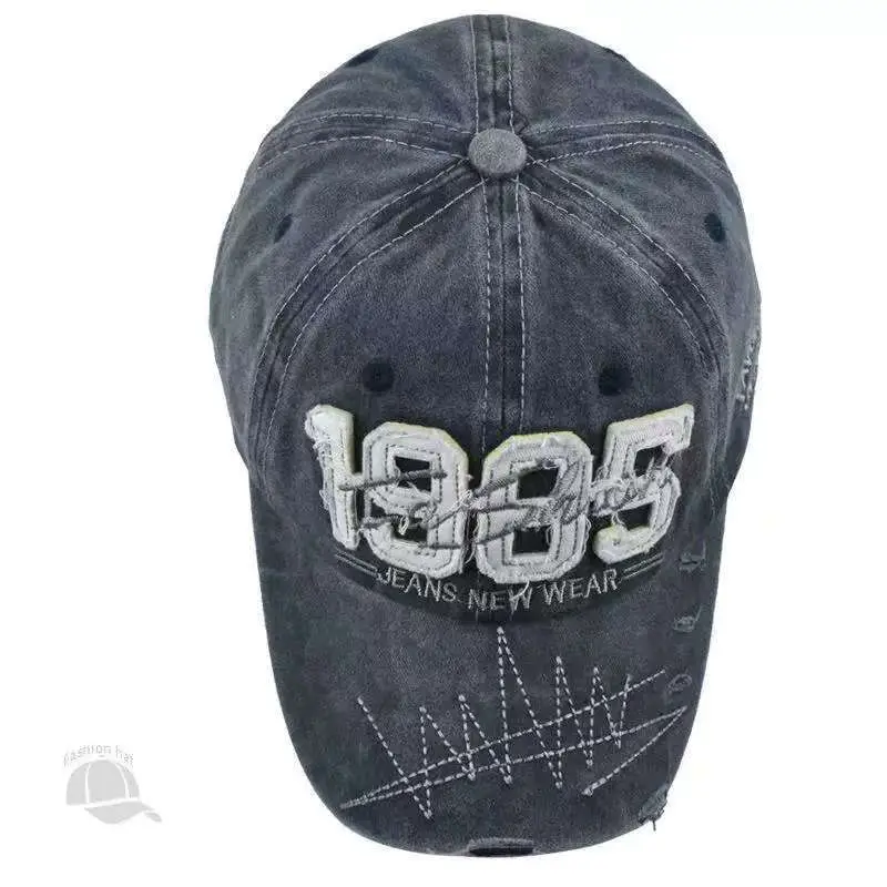 Men 1985 Embroidered Baseball Cap Washed Cotton — feature 3