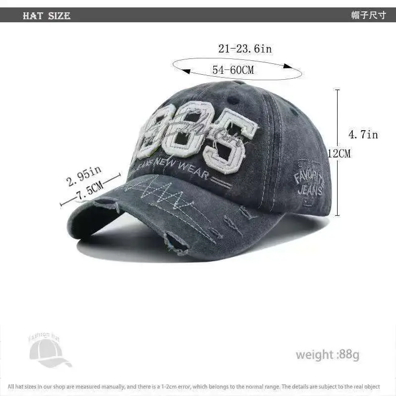 Men 1985 Embroidered Baseball Cap Washed Cotton — feature 6