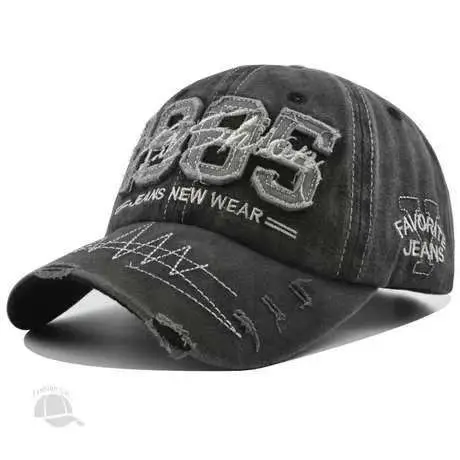 Men 1985 Embroidered Baseball Cap Washed Cotton - Image 2