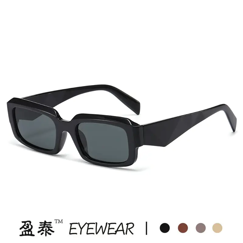 Black Square Frame Sunglasses Black Black - Image 12
