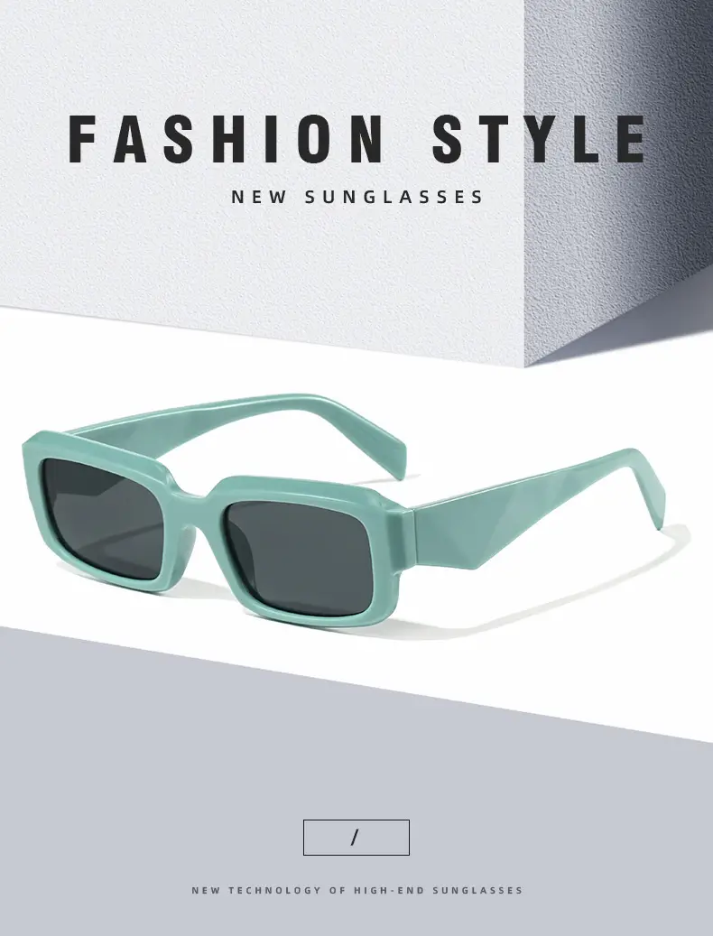 Black Square Frame Sunglasses Black Black — feature 11