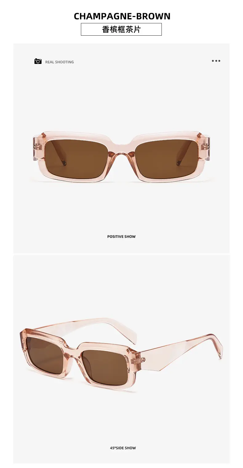 Black Square Frame Sunglasses Black Black — feature 19