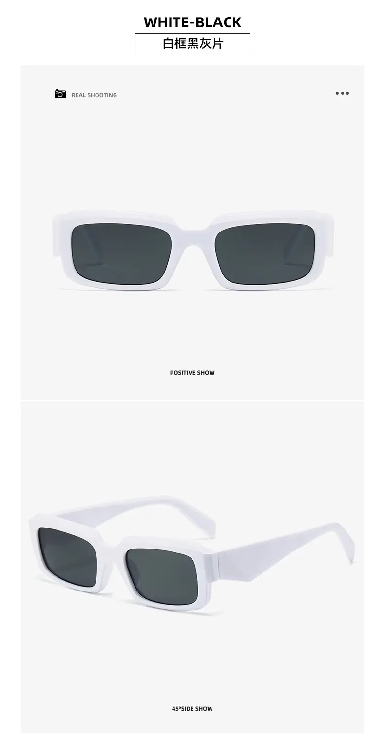 Black Square Frame Sunglasses Black Black — feature 20