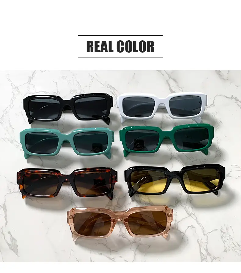 Black Square Frame Sunglasses Black Black — feature 21