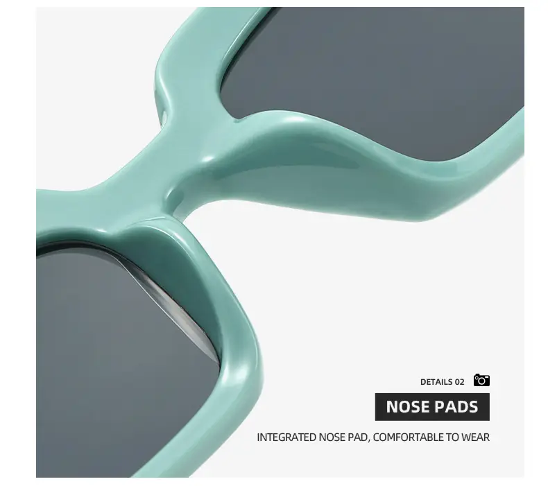 Black Square Frame Sunglasses Black Black — feature 23