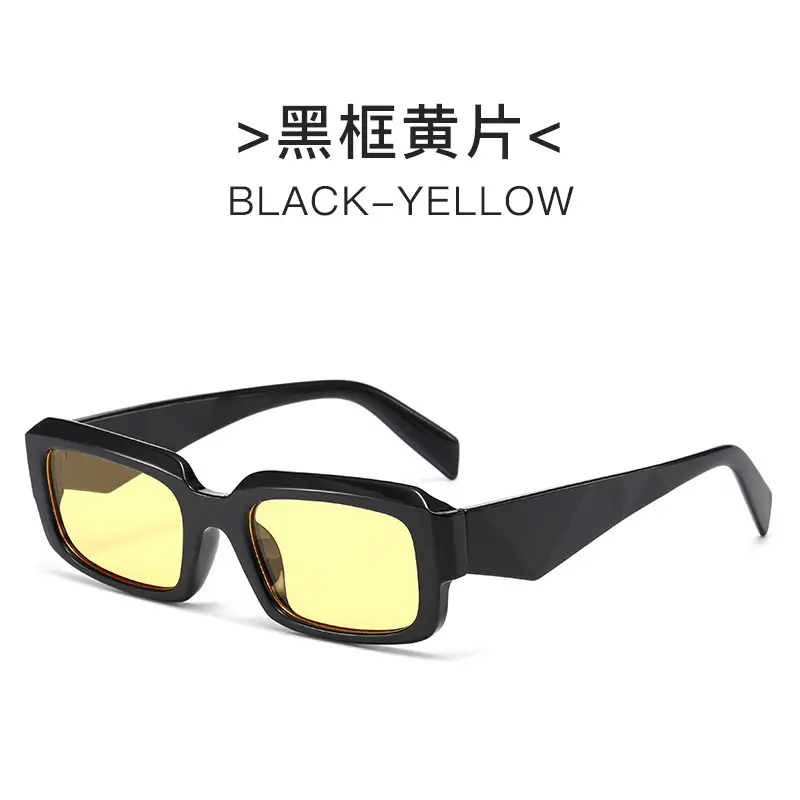 Black Square Frame Sunglasses Black Black - Image 2